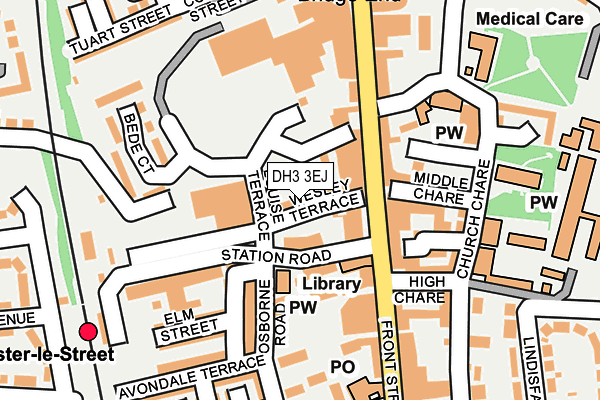 DH3 3EJ map - OS OpenMap – Local (Ordnance Survey)