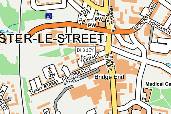 DH3 3EY map - OS OpenMap – Local (Ordnance Survey)