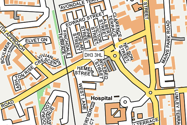 DH3 3HL map - OS OpenMap – Local (Ordnance Survey)