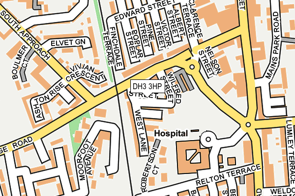 DH3 3HP map - OS OpenMap – Local (Ordnance Survey)