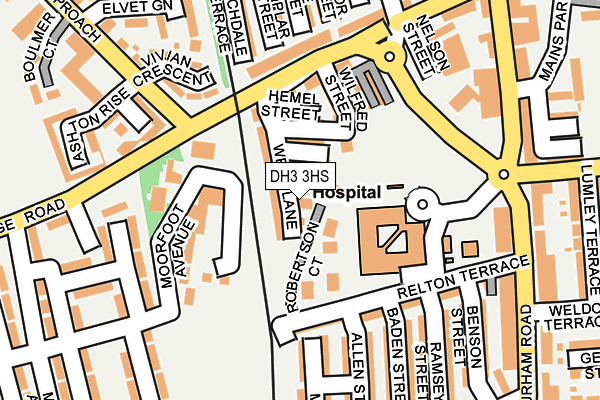 DH3 3HS map - OS OpenMap – Local (Ordnance Survey)