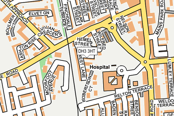 DH3 3HT map - OS OpenMap – Local (Ordnance Survey)
