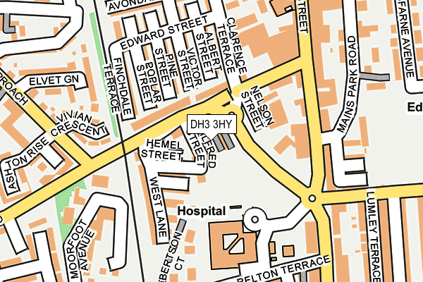 DH3 3HY map - OS OpenMap – Local (Ordnance Survey)