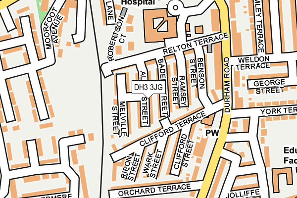 DH3 3JG map - OS OpenMap – Local (Ordnance Survey)