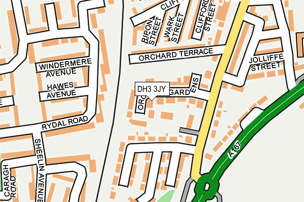 DH3 3JY map - OS OpenMap – Local (Ordnance Survey)