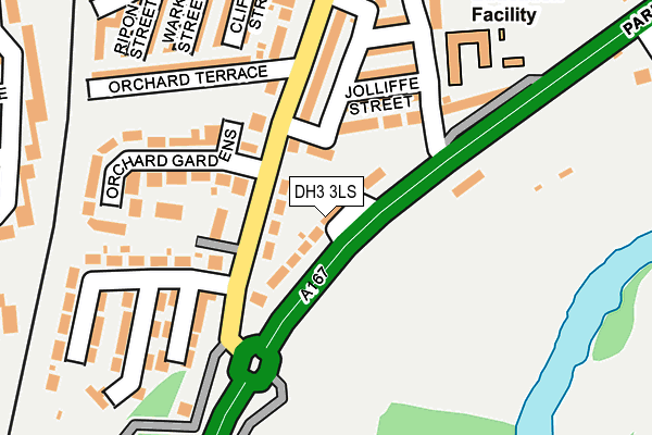 DH3 3LS map - OS OpenMap – Local (Ordnance Survey)