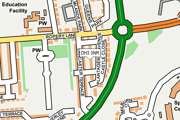 DH3 3NR map - OS OpenMap – Local (Ordnance Survey)