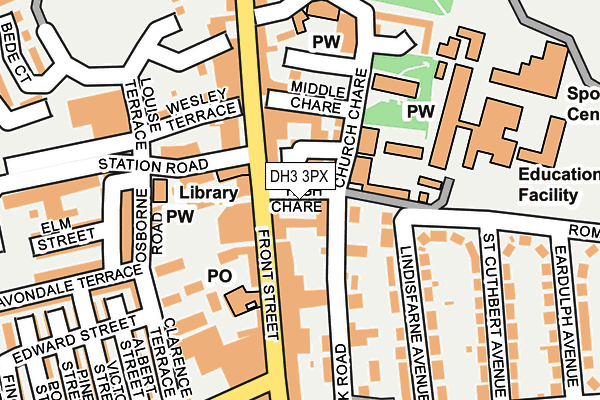 DH3 3PX map - OS OpenMap – Local (Ordnance Survey)