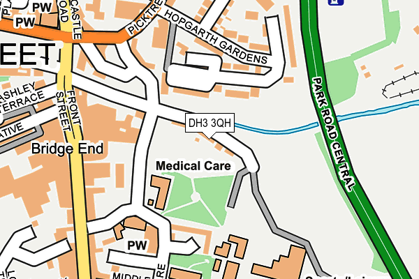 DH3 3QH map - OS OpenMap – Local (Ordnance Survey)