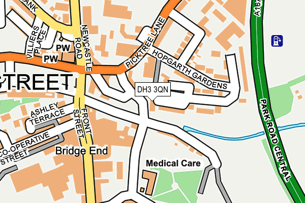 DH3 3QN map - OS OpenMap – Local (Ordnance Survey)