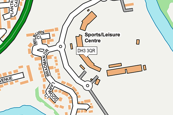 DH3 3QR map - OS OpenMap – Local (Ordnance Survey)