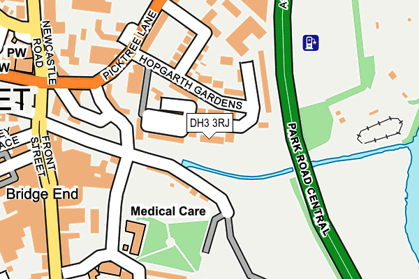 DH3 3RJ map - OS OpenMap – Local (Ordnance Survey)