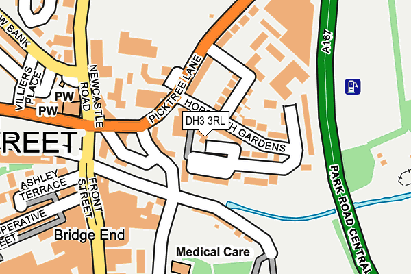 DH3 3RL map - OS OpenMap – Local (Ordnance Survey)