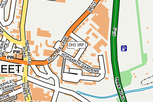 DH3 3RP map - OS OpenMap – Local (Ordnance Survey)