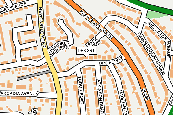 DH3 3RT map - OS OpenMap – Local (Ordnance Survey)