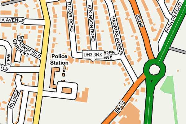 DH3 3RX map - OS OpenMap – Local (Ordnance Survey)