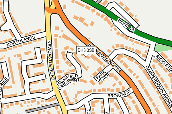 DH3 3SB map - OS OpenMap – Local (Ordnance Survey)