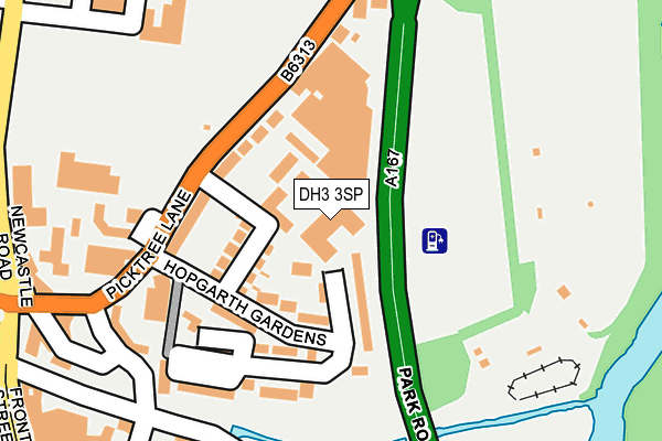 DH3 3SP map - OS OpenMap – Local (Ordnance Survey)