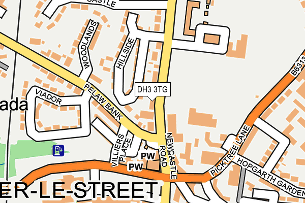 DH3 3TG map - OS OpenMap – Local (Ordnance Survey)