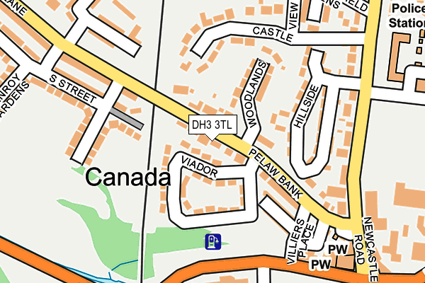 DH3 3TL map - OS OpenMap – Local (Ordnance Survey)