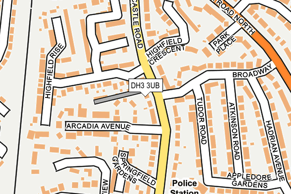 DH3 3UB map - OS OpenMap – Local (Ordnance Survey)