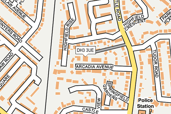 DH3 3UE map - OS OpenMap – Local (Ordnance Survey)