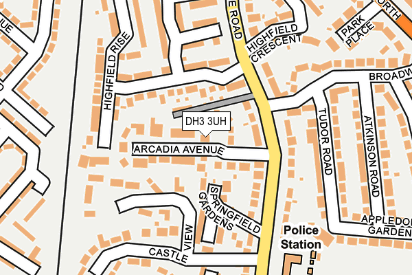 DH3 3UH map - OS OpenMap – Local (Ordnance Survey)