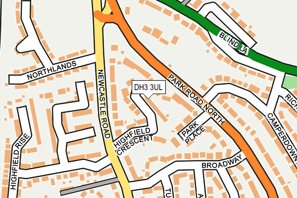 DH3 3UL map - OS OpenMap – Local (Ordnance Survey)