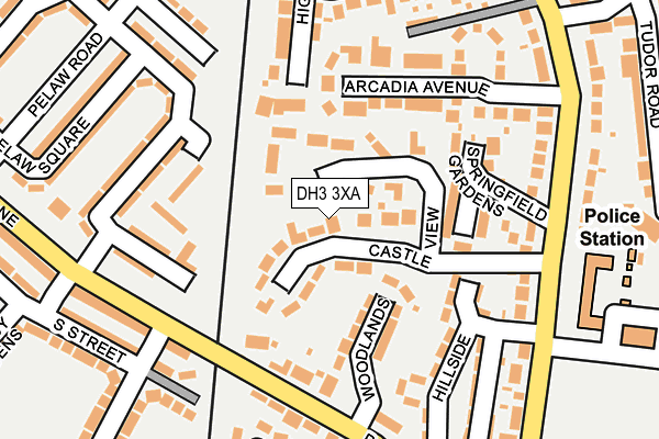 DH3 3XA map - OS OpenMap – Local (Ordnance Survey)