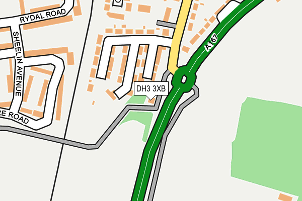 DH3 3XB map - OS OpenMap – Local (Ordnance Survey)