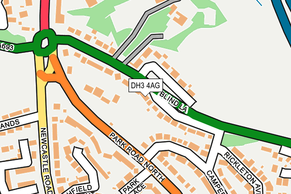 DH3 4AG map - OS OpenMap – Local (Ordnance Survey)