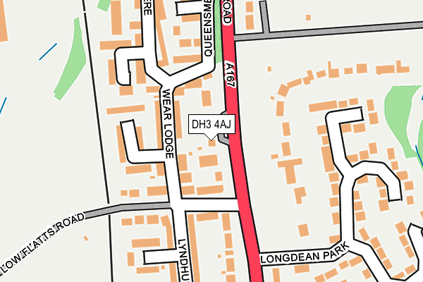 DH3 4AJ map - OS OpenMap – Local (Ordnance Survey)