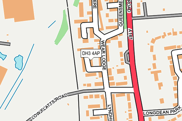DH3 4AP map - OS OpenMap – Local (Ordnance Survey)