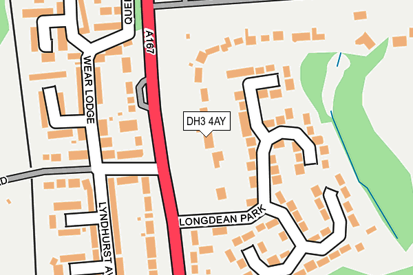 DH3 4AY map - OS OpenMap – Local (Ordnance Survey)