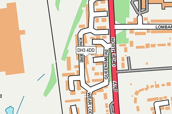 DH3 4DD map - OS OpenMap – Local (Ordnance Survey)