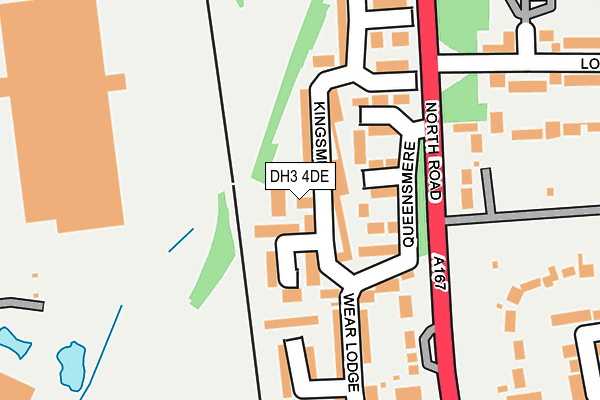 DH3 4DE map - OS OpenMap – Local (Ordnance Survey)