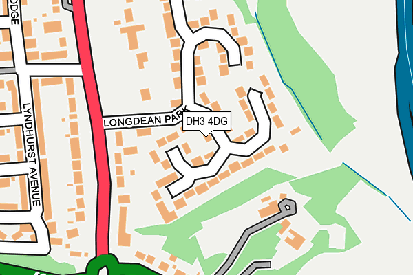 DH3 4DG map - OS OpenMap – Local (Ordnance Survey)