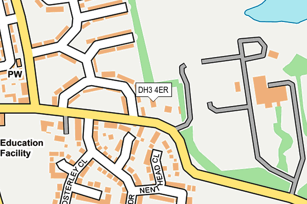 DH3 4ER map - OS OpenMap – Local (Ordnance Survey)