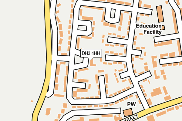 DH3 4HH map - OS OpenMap – Local (Ordnance Survey)