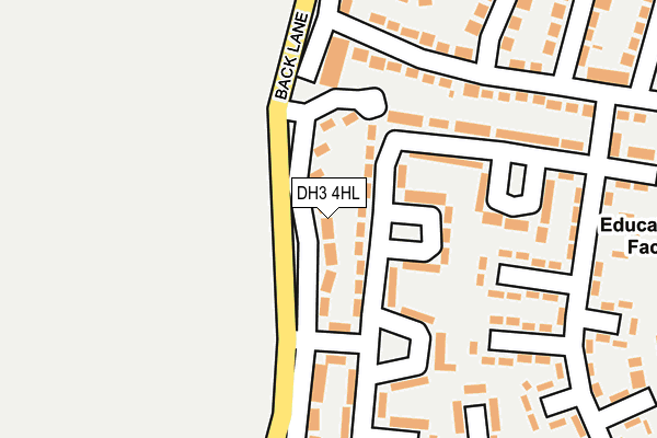DH3 4HL map - OS OpenMap – Local (Ordnance Survey)