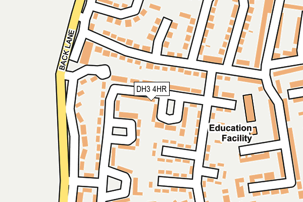 DH3 4HR map - OS OpenMap – Local (Ordnance Survey)