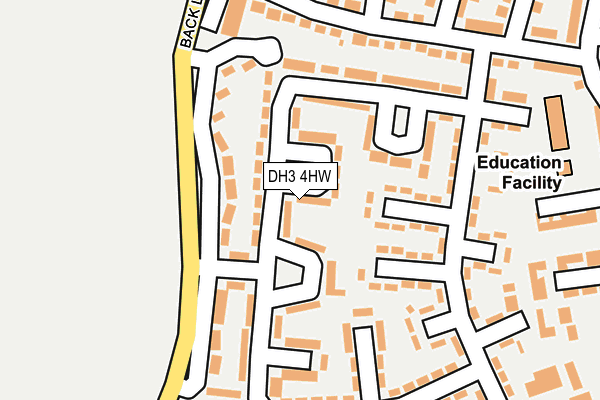 DH3 4HW map - OS OpenMap – Local (Ordnance Survey)