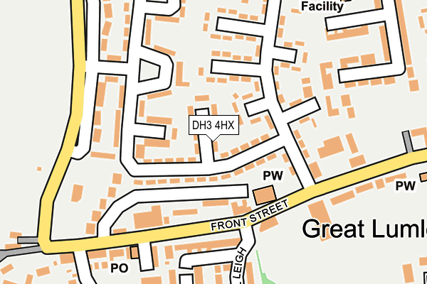 DH3 4HX map - OS OpenMap – Local (Ordnance Survey)