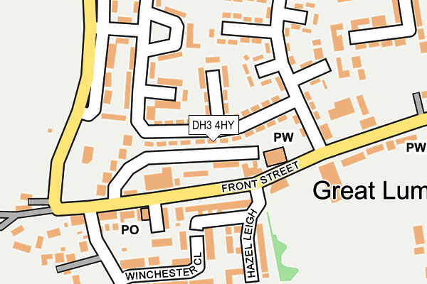 DH3 4HY map - OS OpenMap – Local (Ordnance Survey)