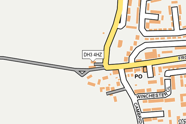 DH3 4HZ map - OS OpenMap – Local (Ordnance Survey)