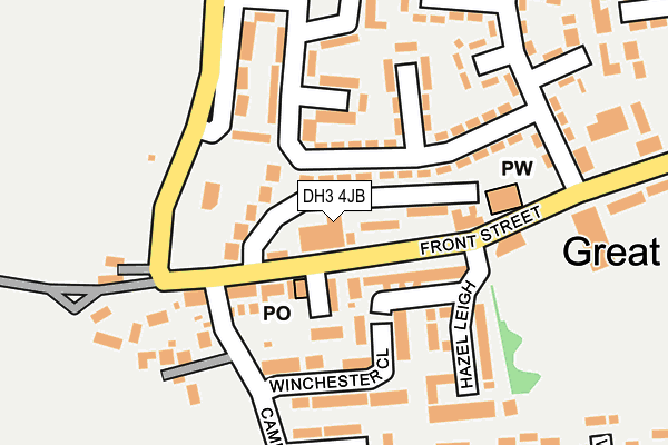 DH3 4JB map - OS OpenMap – Local (Ordnance Survey)