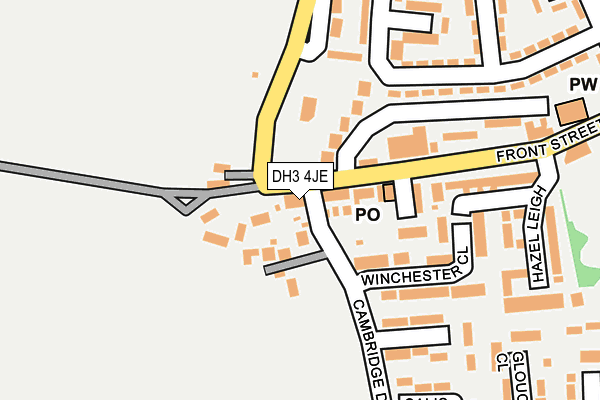DH3 4JE map - OS OpenMap – Local (Ordnance Survey)