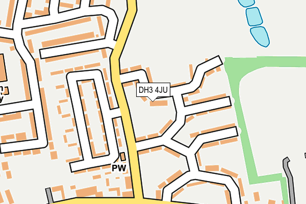 DH3 4JU map - OS OpenMap – Local (Ordnance Survey)