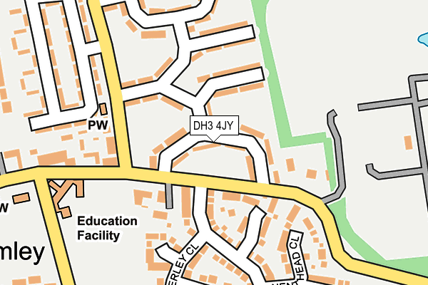 DH3 4JY map - OS OpenMap – Local (Ordnance Survey)