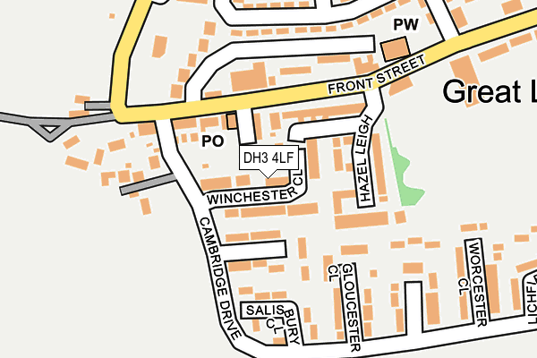 DH3 4LF map - OS OpenMap – Local (Ordnance Survey)